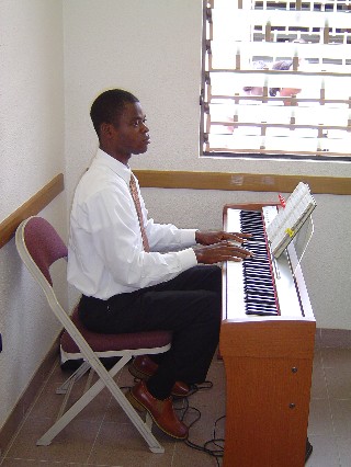 Bright Agboglo, the organist